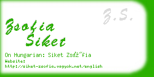 zsofia siket business card